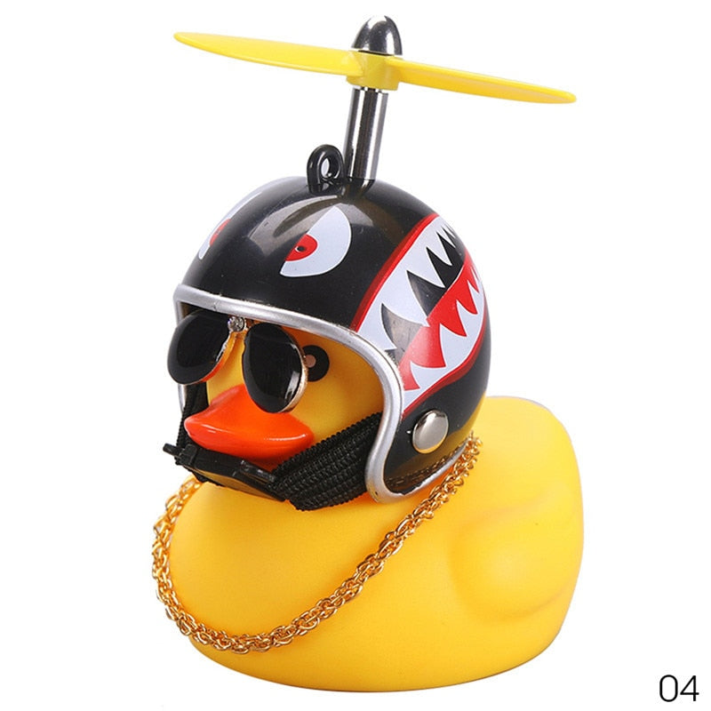 Mini Duck with Helmet – Car Dashboard or Bike Accessory