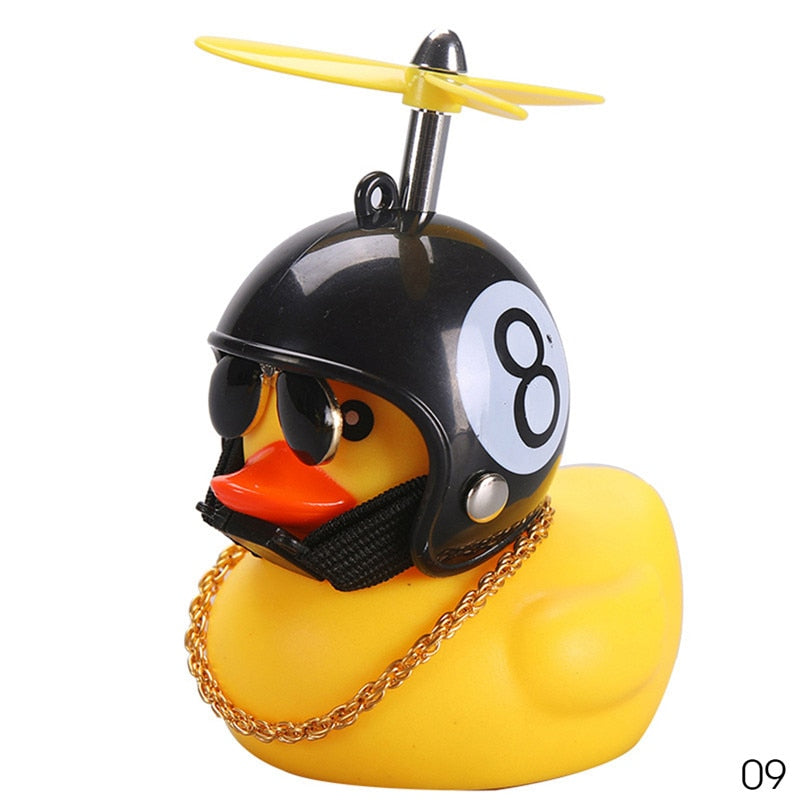 Mini Duck with Helmet – Car Dashboard or Bike Accessory