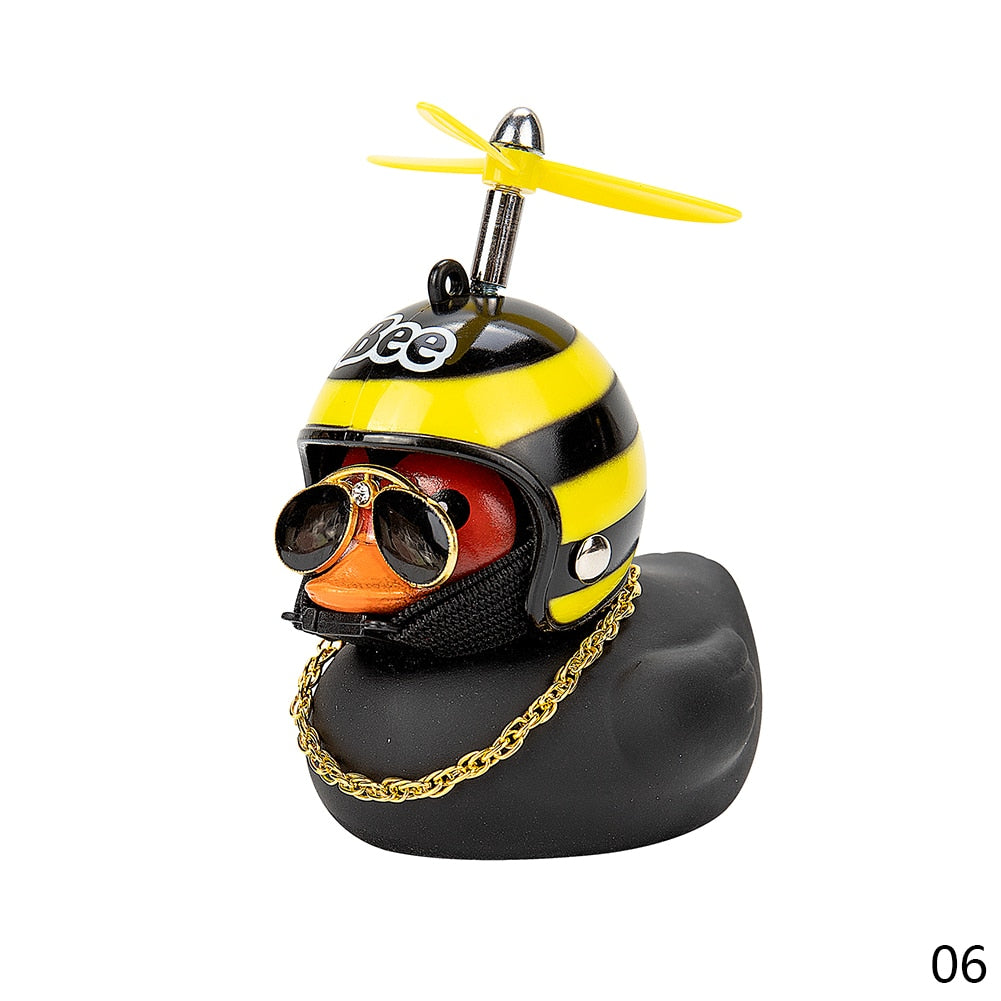 Mini Duck with Helmet – Car Dashboard or Bike Accessory