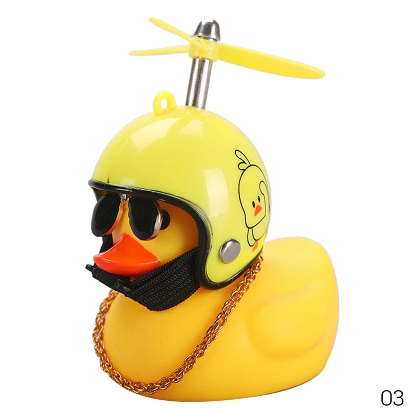 Mini Duck with Helmet – Car Dashboard or Bike Accessory