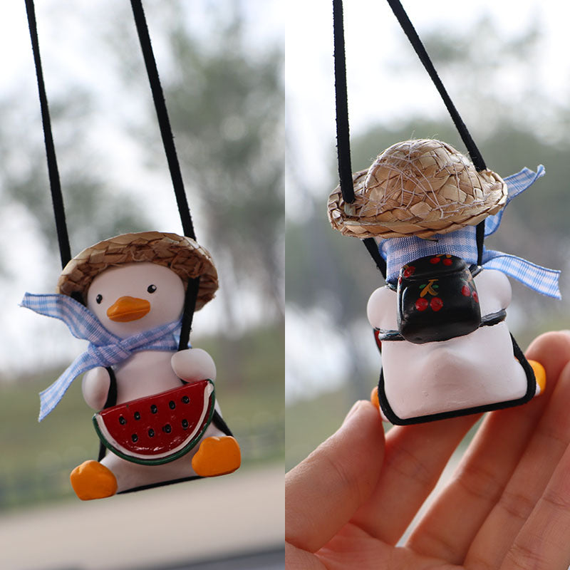 Swinging Duck Car Charm – Dashboard Vibe for Every Ride