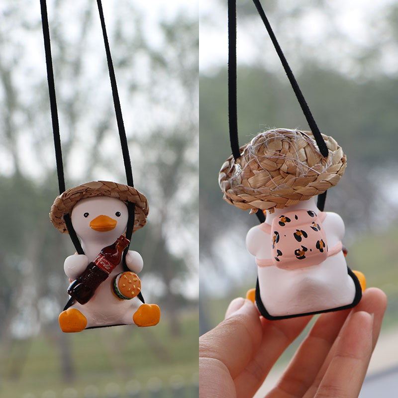 Swinging Duck Car Charm – Dashboard Vibe for Every Ride