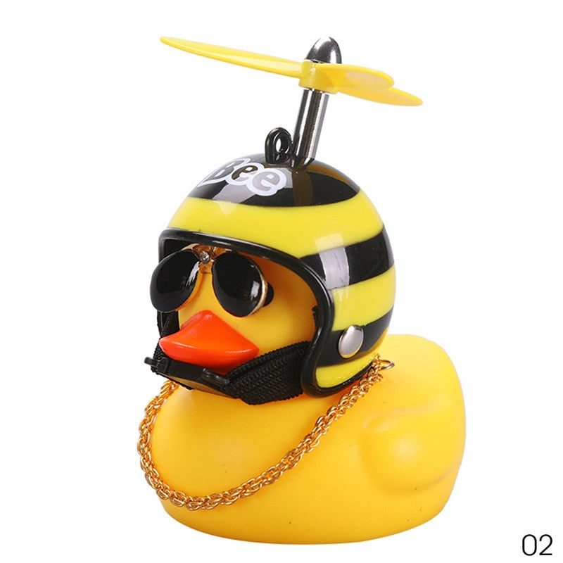 Mini Duck with Helmet – Car Dashboard or Bike Accessory