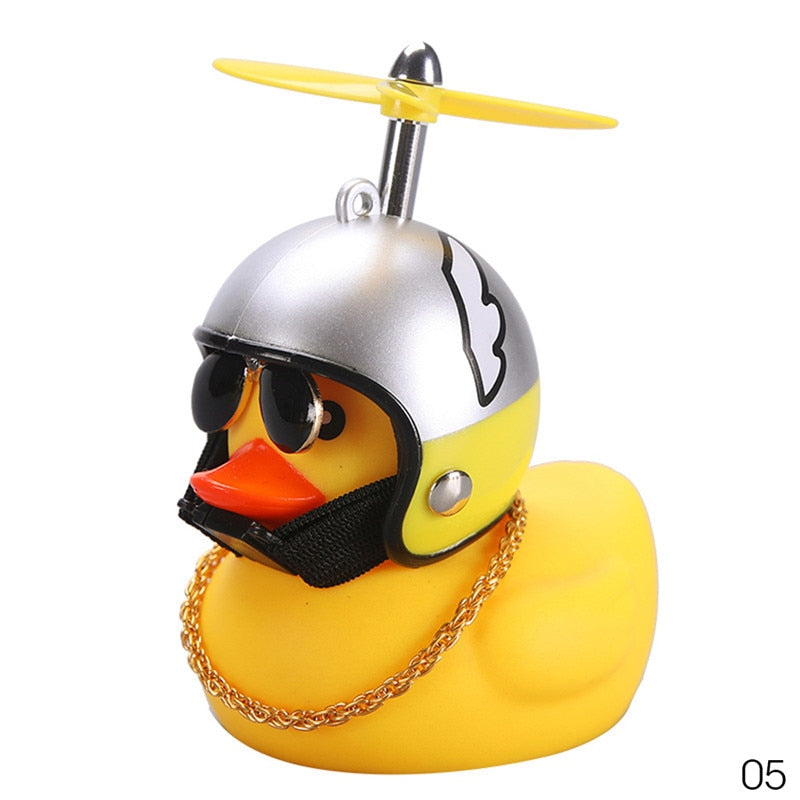 Mini Duck with Helmet – Car Dashboard or Bike Accessory