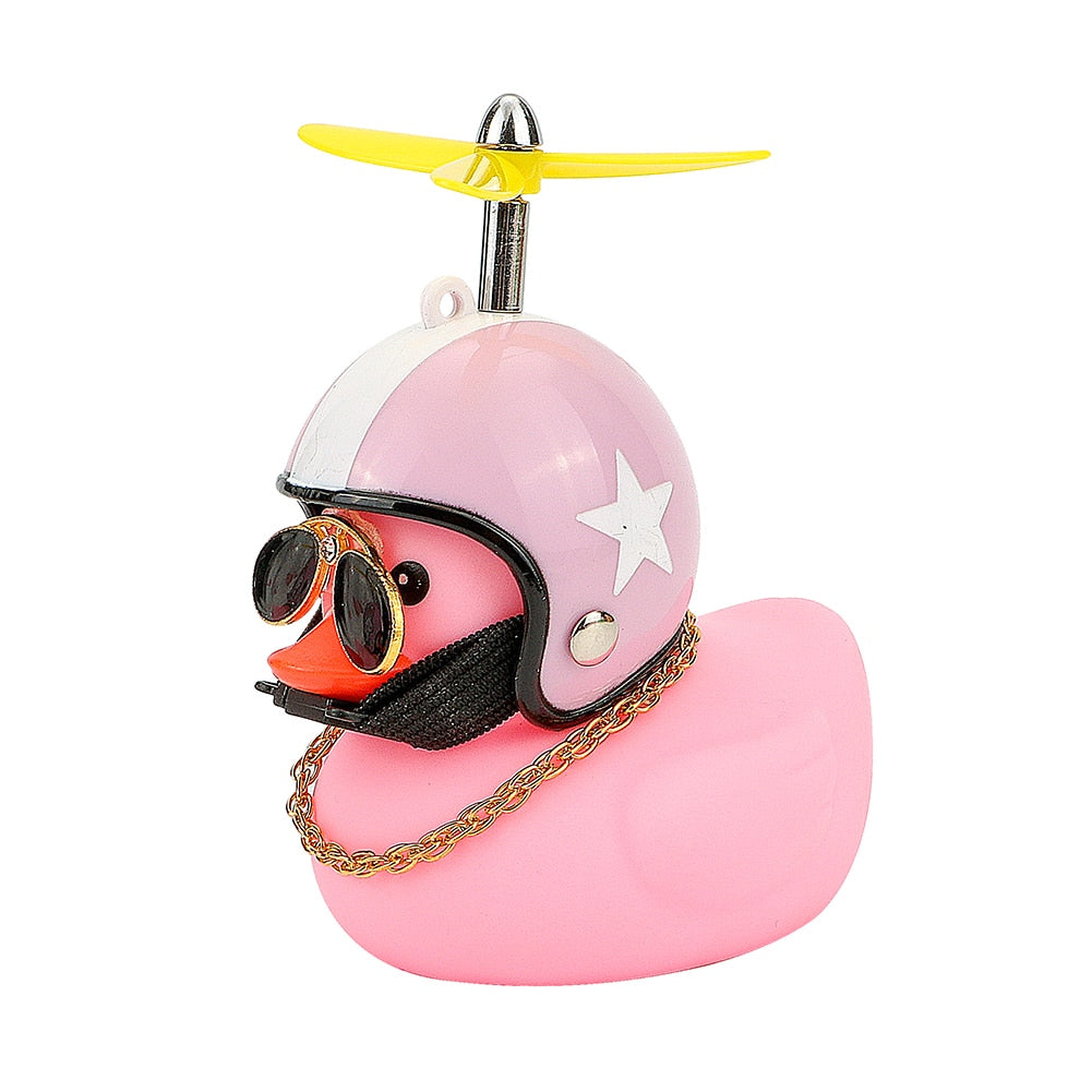 Mini Duck with Helmet – Car Dashboard or Bike Accessory