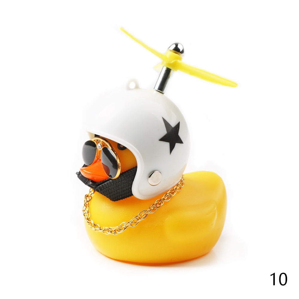 Mini Duck with Helmet – Car Dashboard or Bike Accessory
