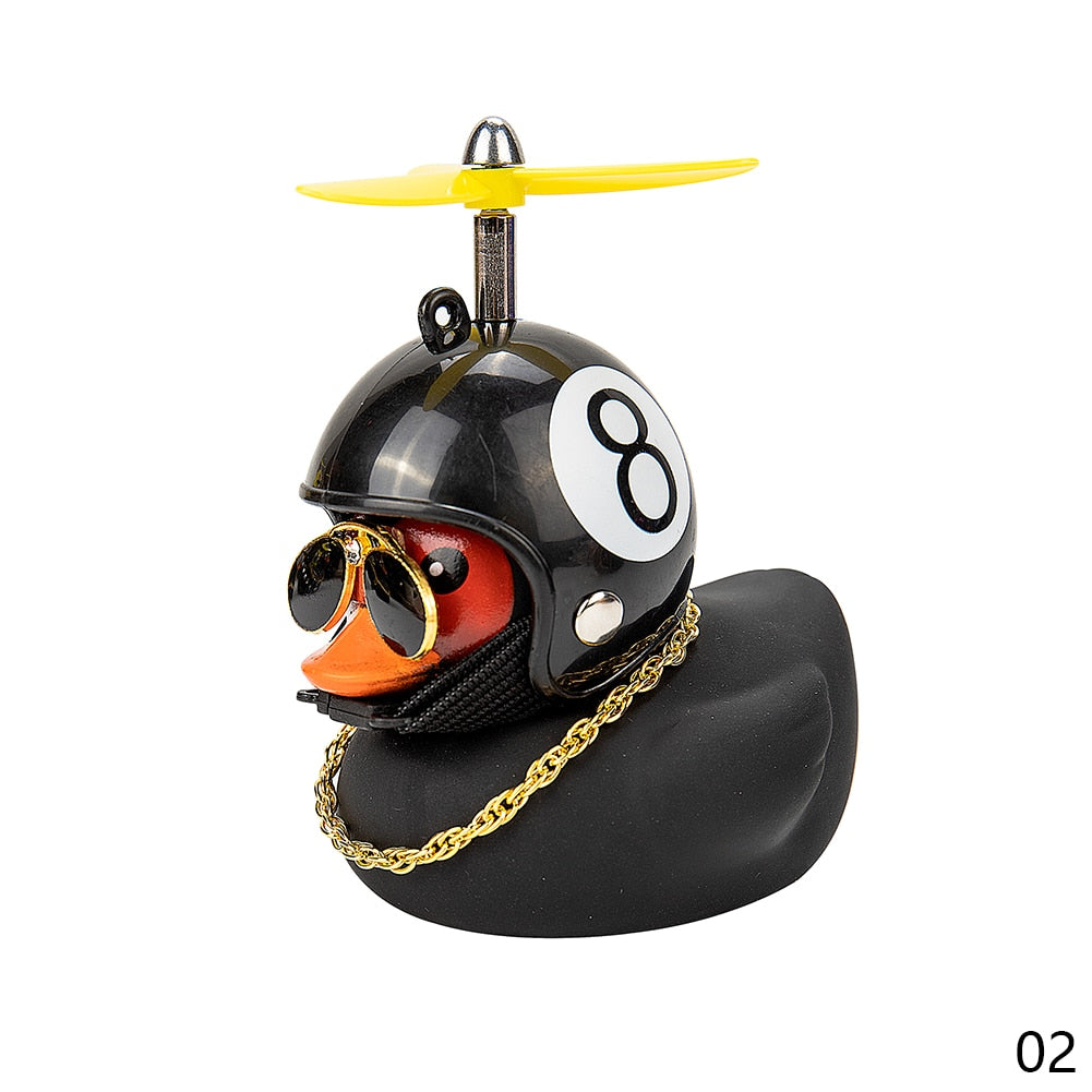 Mini Duck with Helmet – Car Dashboard or Bike Accessory