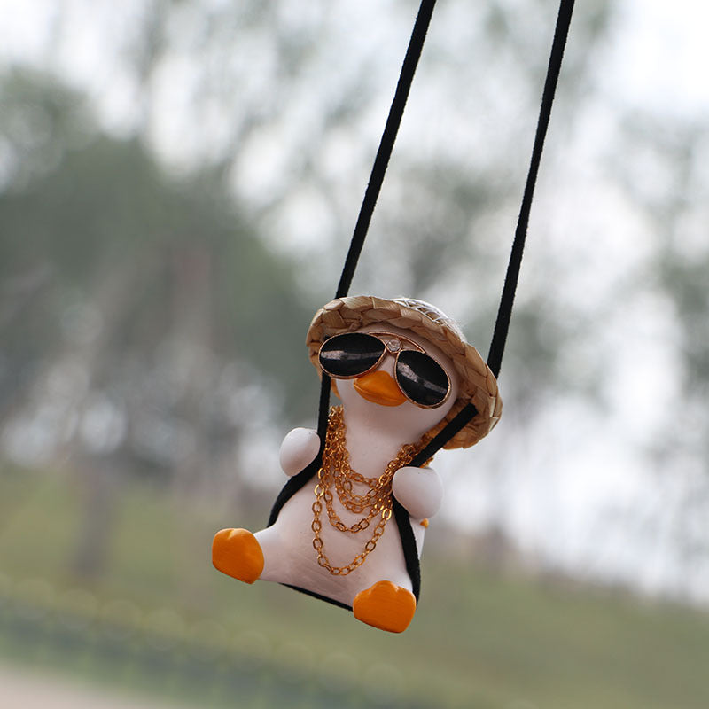 Swinging Duck Car Charm – Dashboard Vibe for Every Ride