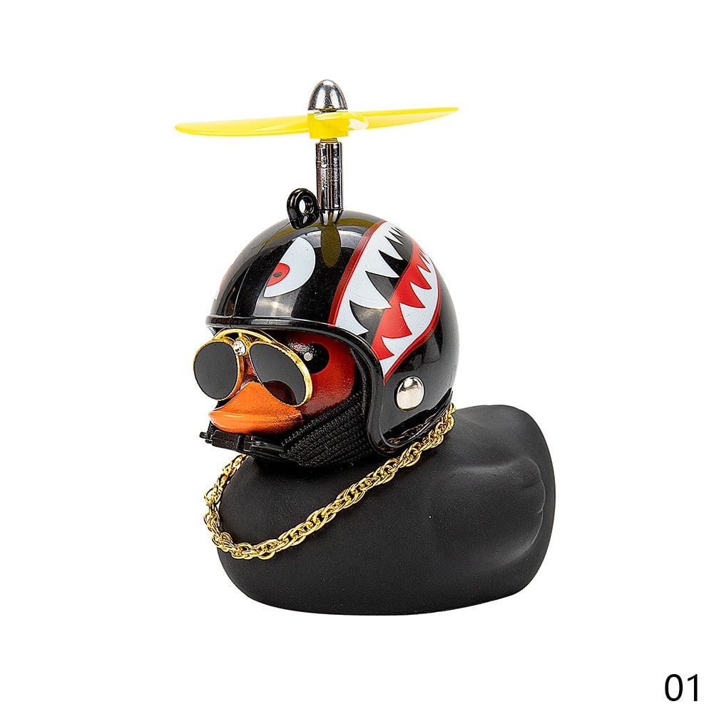 Mini Duck with Helmet – Car Dashboard or Bike Accessory