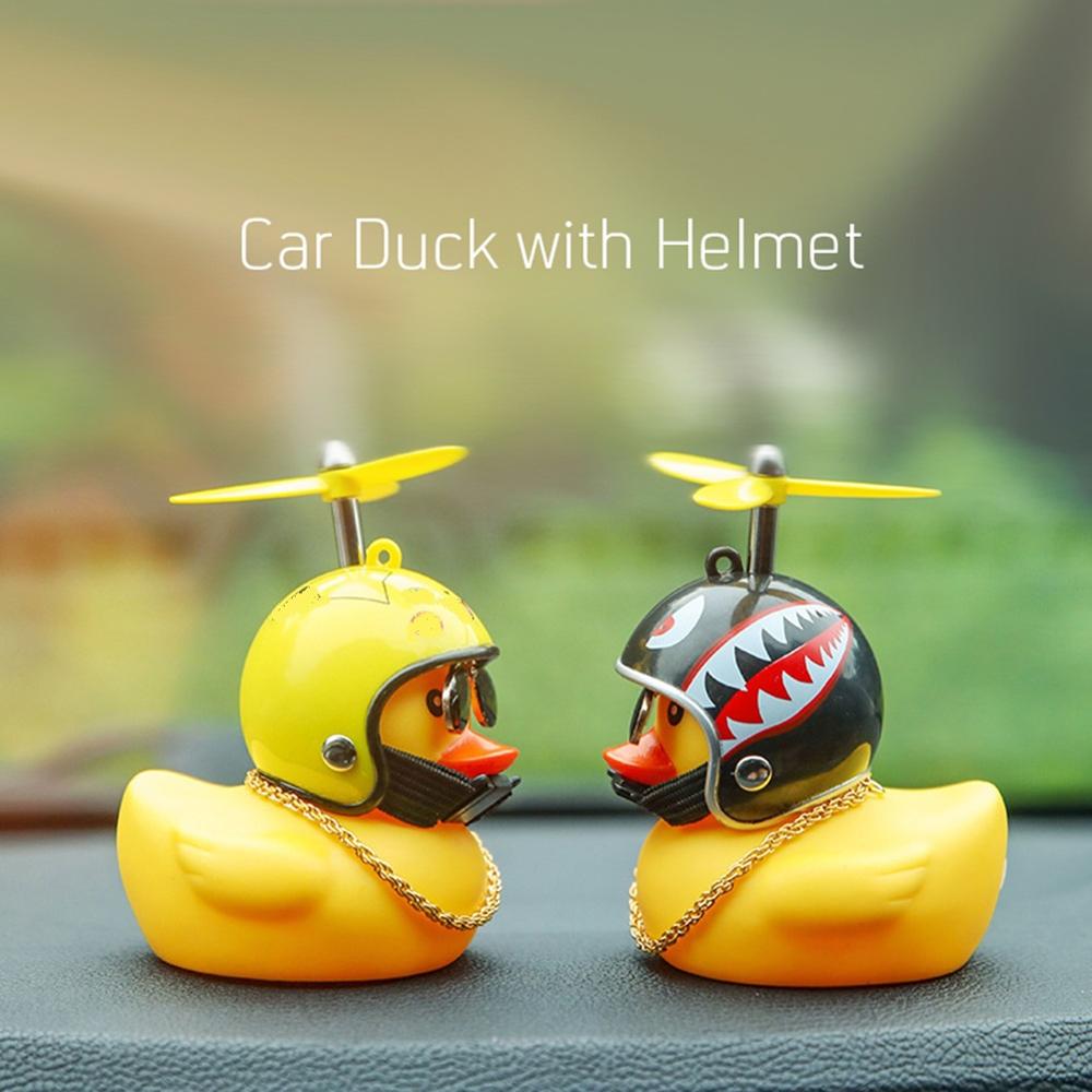 Mini Duck with Helmet – Car Dashboard or Bike Accessory