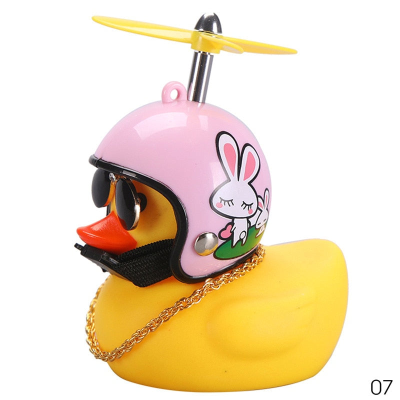 Mini Duck with Helmet – Car Dashboard or Bike Accessory
